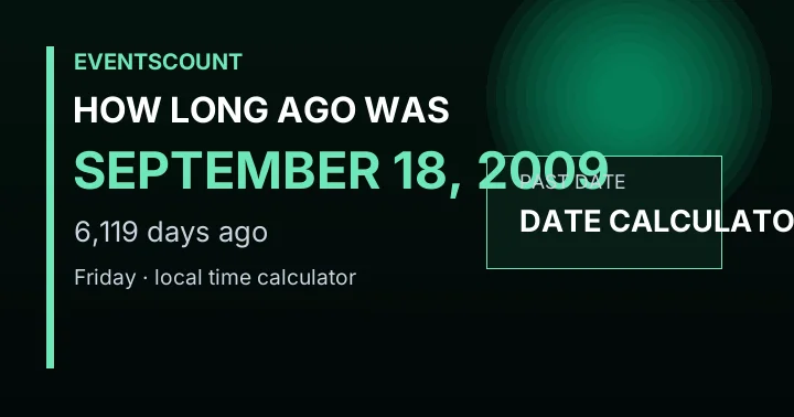 How Long Ago Was September 18, 2009?
