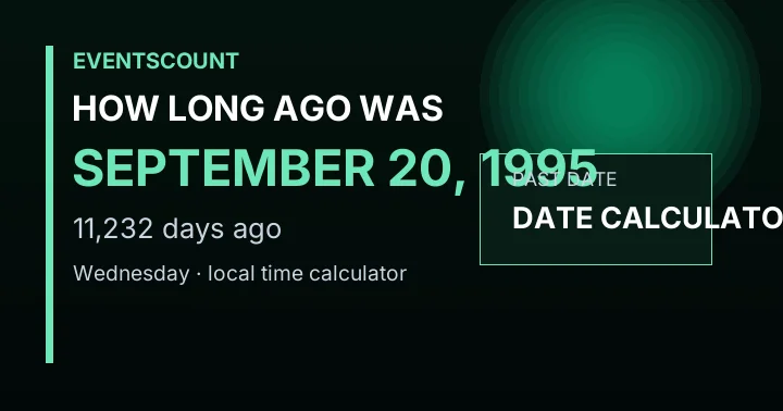 How Long Ago Was September 20, 1995?
