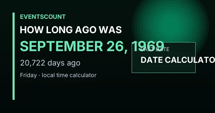 How Long Ago Was September 26, 1969?