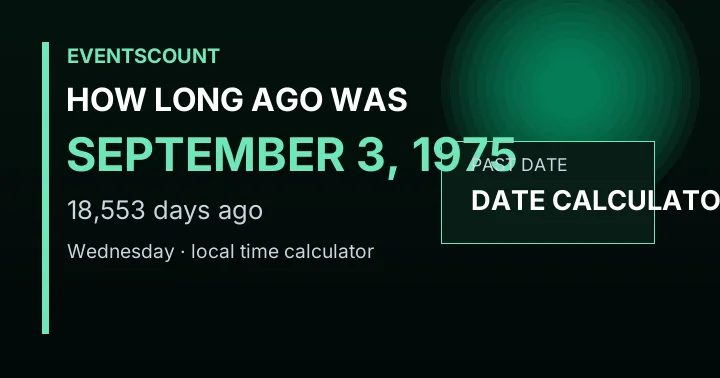 How Long Ago Was September 3, 1975?