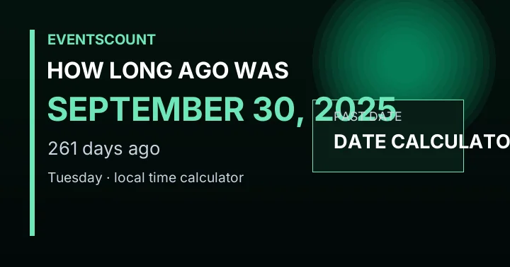How Long Ago Was September 30, 2025?