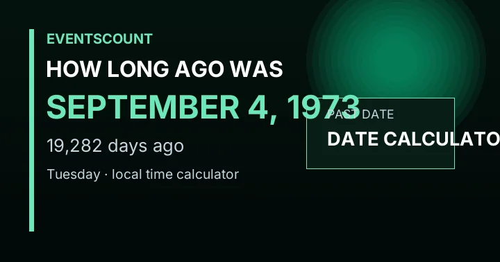 How Long Ago Was September 4, 1973?