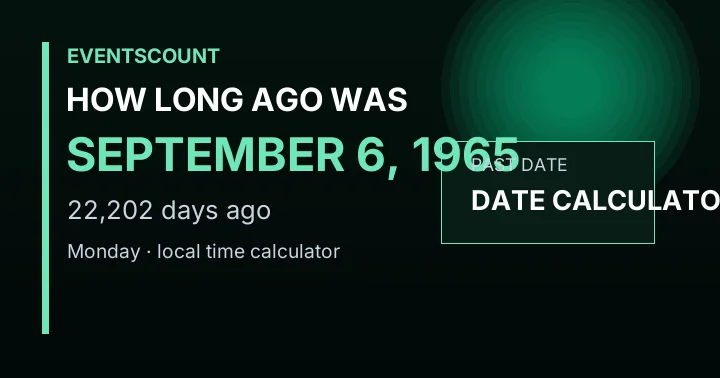 How Long Ago Was September 6, 1965?
