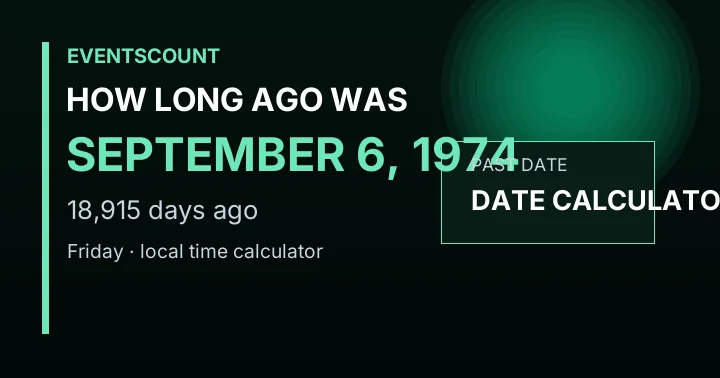 How Long Ago Was September 6, 1974?