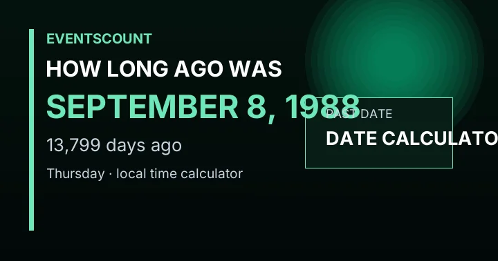 How Long Ago Was September 8, 1988?