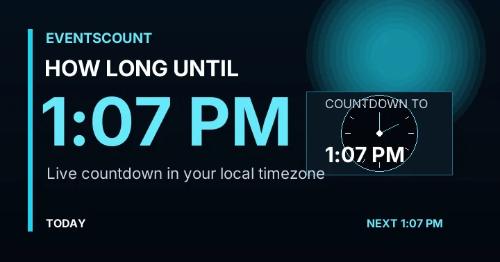 How Long Until 1:07 PM?