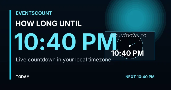 How Long Until 10:40 PM?