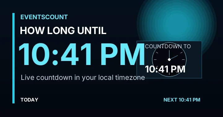 How Long Until 10:41 PM?