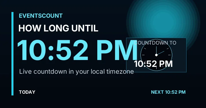 How Long Until 10:52 PM?