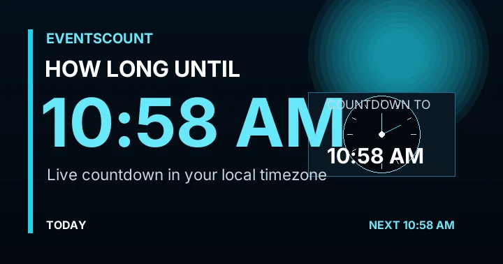 How Long Until 10:58 AM?