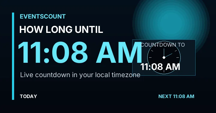 How Long Until 11:08 AM?