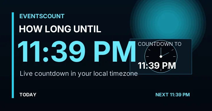 How Long Until 11:39 PM?