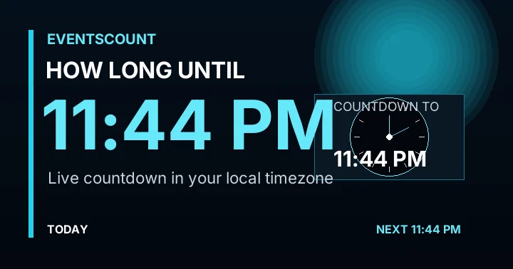 How Long Until 11:44 PM?