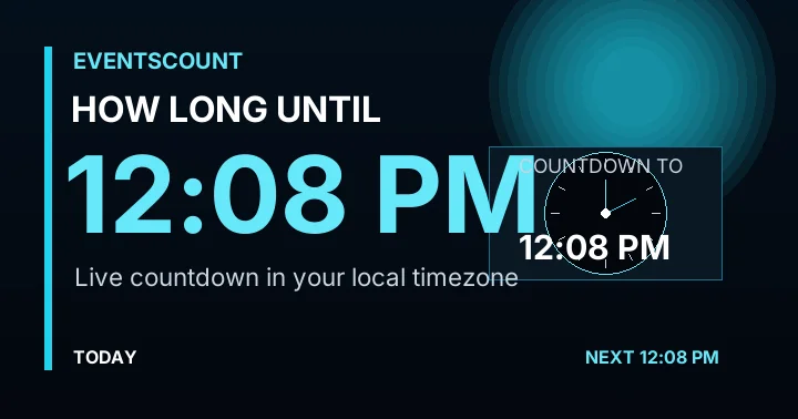 How Long Until 12:08 PM?