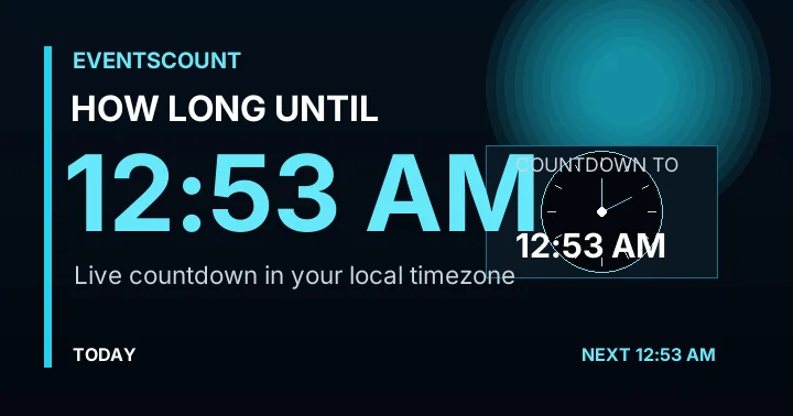 How Long Until 12:53 AM?