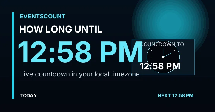 How Long Until 12:58 PM?