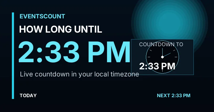 How Long Until 2:33 PM?