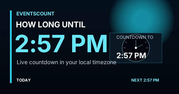 How Long Until 2:57 PM?
