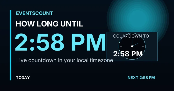 How Long Until 2:58 PM?