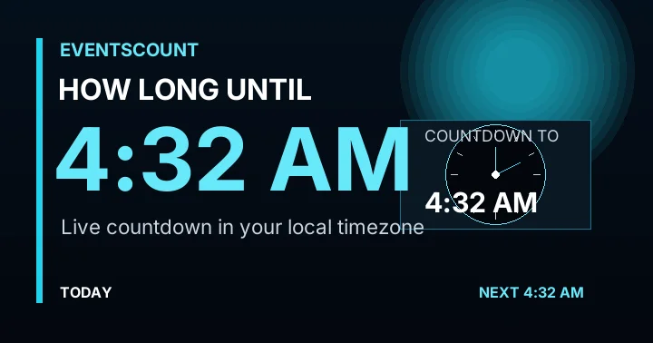 How Long Until 4:32 AM?