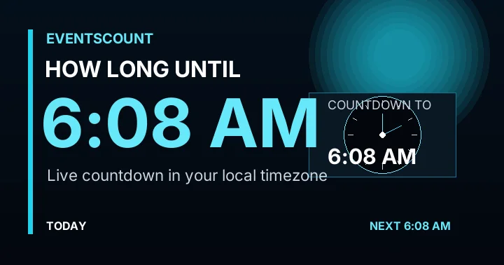 How Long Until 6:08 AM?