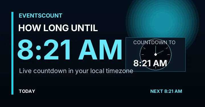 How Long Until 8:21 AM?