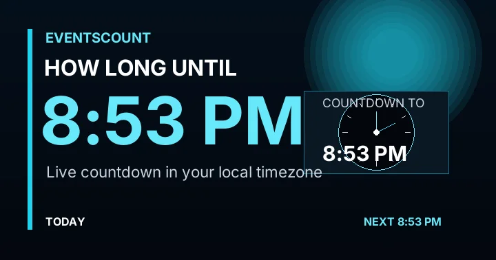 How Long Until 8:53 PM?