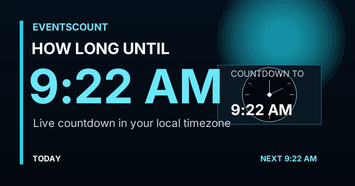 How Long Until 9:22 AM?