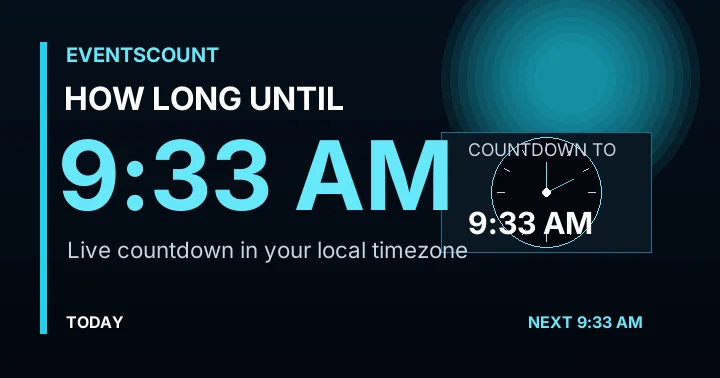 How Long Until 9:33 AM?