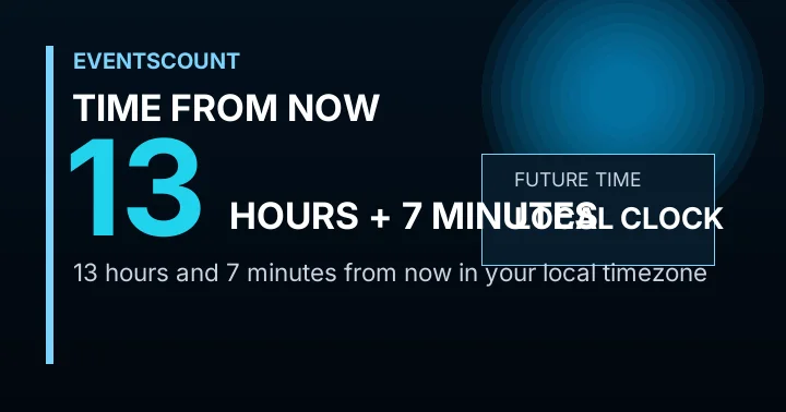 13 Hours 7 Minutes From Now