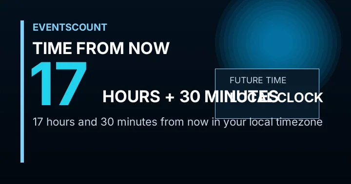 17 Hours 30 Minutes From Now