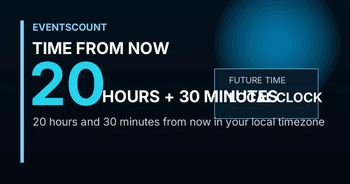 20 Hours 30 Minutes From Now