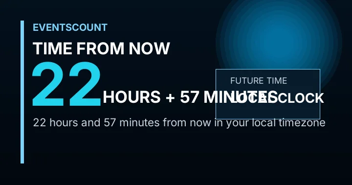 22 Hours 57 Minutes From Now