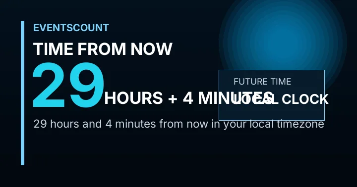 29 Hours 4 Minutes From Now