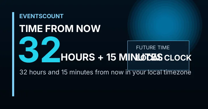 32 Hours 15 Minutes From Now