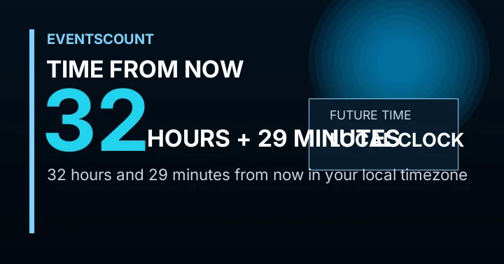 32 Hours 29 Minutes From Now