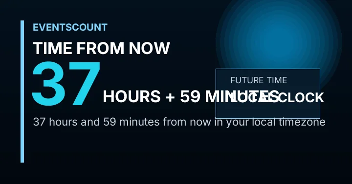 37 Hours 59 Minutes From Now