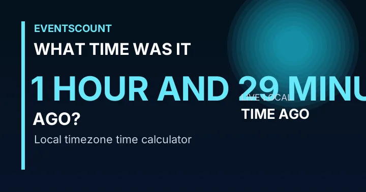 What Time Was It 1 Hour And 29 Minutes Ago?