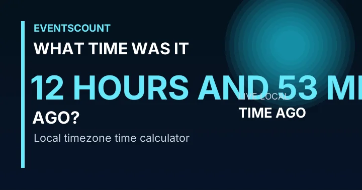 What Time Was It 12 Hours And 53 Minutes Ago?