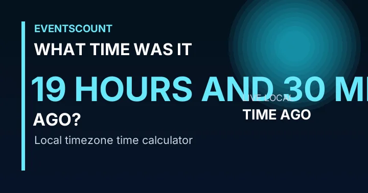 What Time Was It 19 Hours And 30 Minutes Ago?