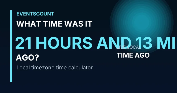 What Time Was It 21 Hours And 13 Minutes Ago?