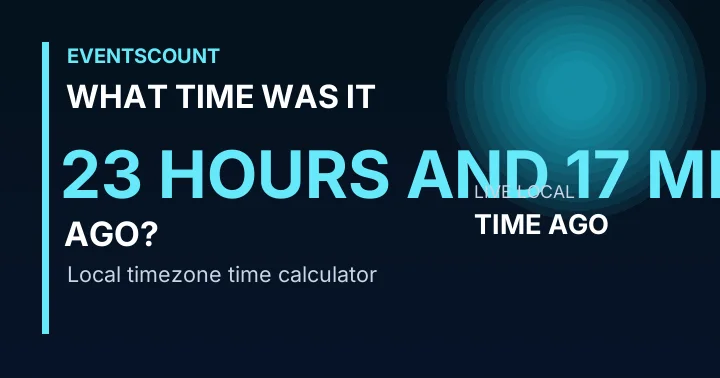 What Time Was It 23 Hours And 17 Minutes Ago?