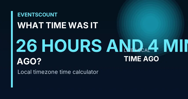 What Time Was It 26 Hours And 4 Minutes Ago?