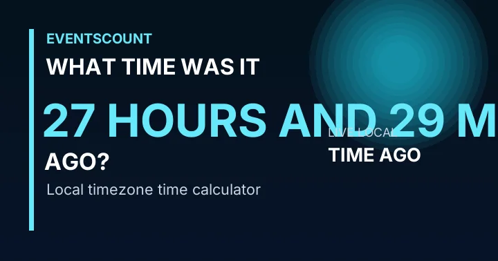What Time Was It 27 Hours And 29 Minutes Ago?