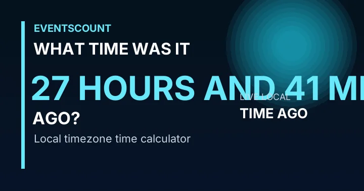 What Time Was It 27 Hours And 41 Minutes Ago?