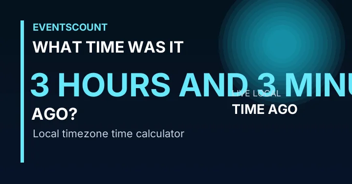 What Time Was It 3 Hours And 3 Minutes Ago?