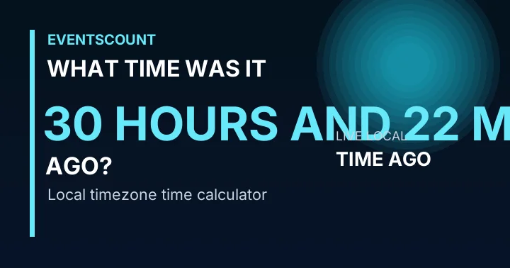 What Time Was It 30 Hours And 22 Minutes Ago?