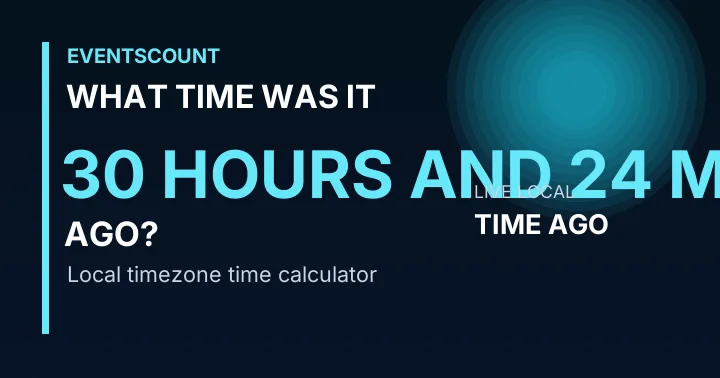 What Time Was It 30 Hours And 24 Minutes Ago?