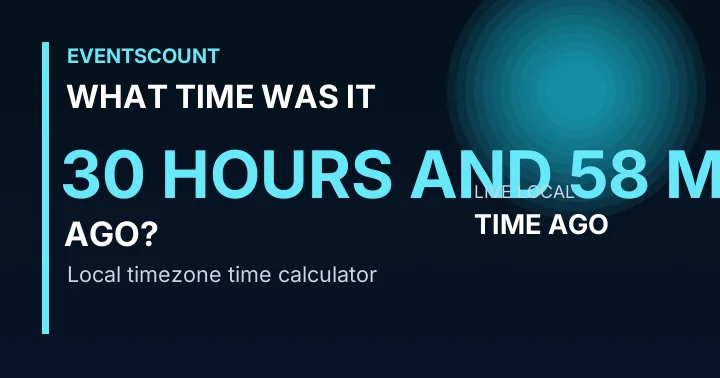 What Time Was It 30 Hours And 58 Minutes Ago?