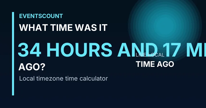 What Time Was It 34 Hours And 17 Minutes Ago?